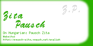 zita pausch business card